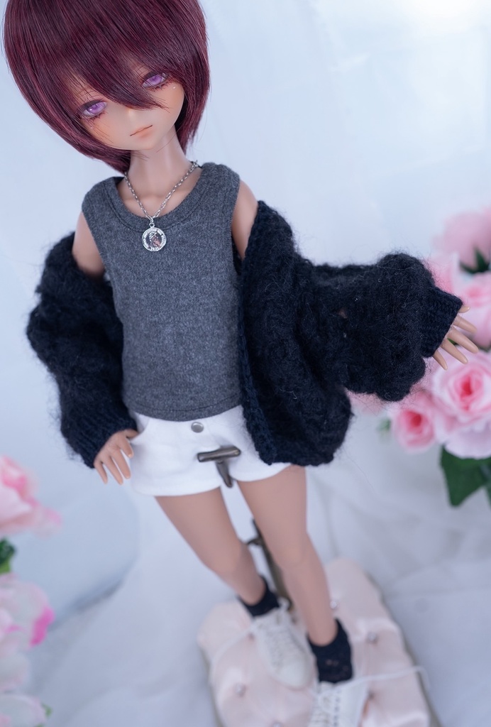 モヘアパフィーカーディガン