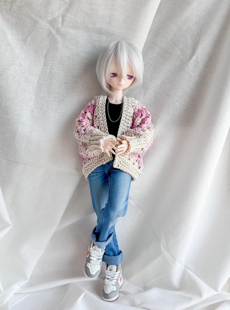 桜パフィカーディガン