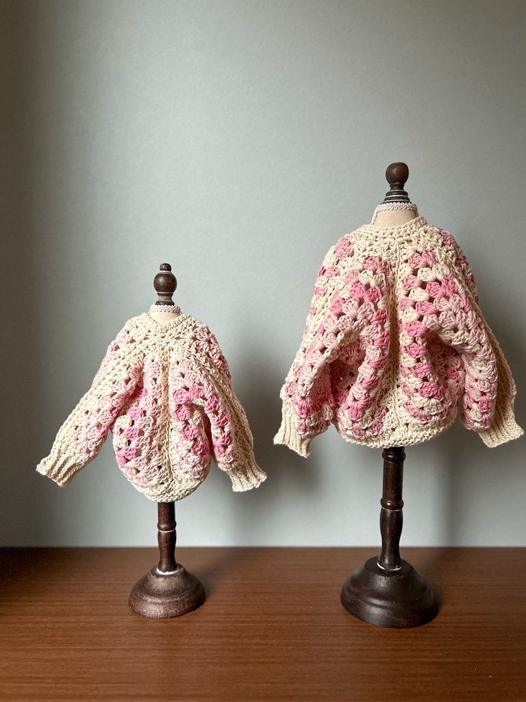 桜パフィカーディガン