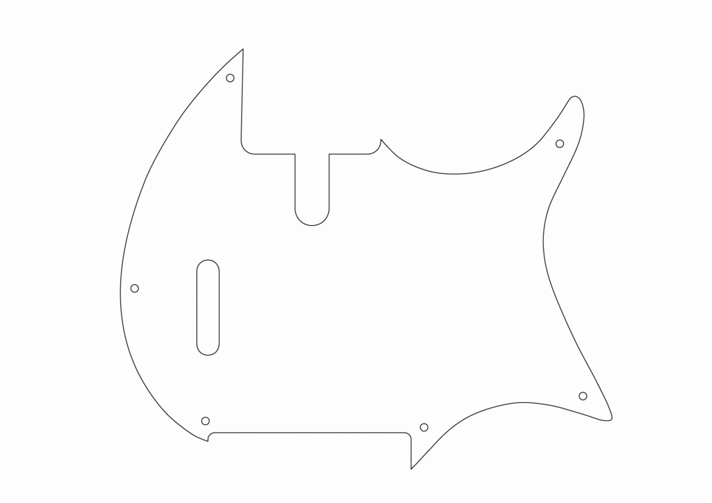 MODULUS FB4 フィンガーレスト付きピックガード（アクリル製）