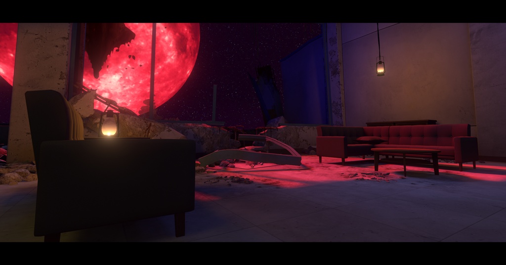 【VRChat向けワールド】Crimson Sanctuary -紅の安息地-