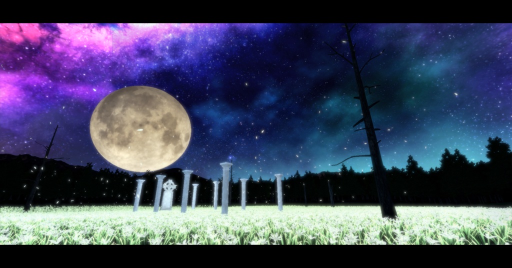 【VRChat向けワールド】Starlit Petals –星々の光に輝く花–