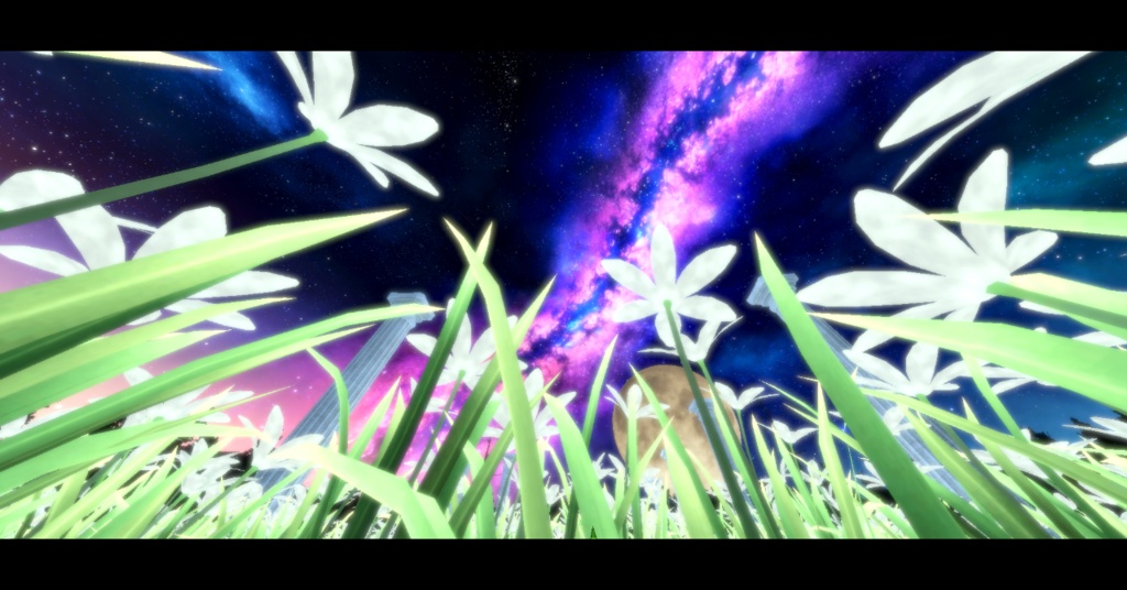 【VRChat向けワールド】Starlit Petals –星々の光に輝く花–