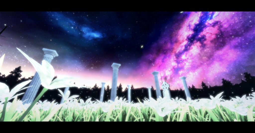 【VRChat向けワールド】Starlit Petals –星々の光に輝く花–