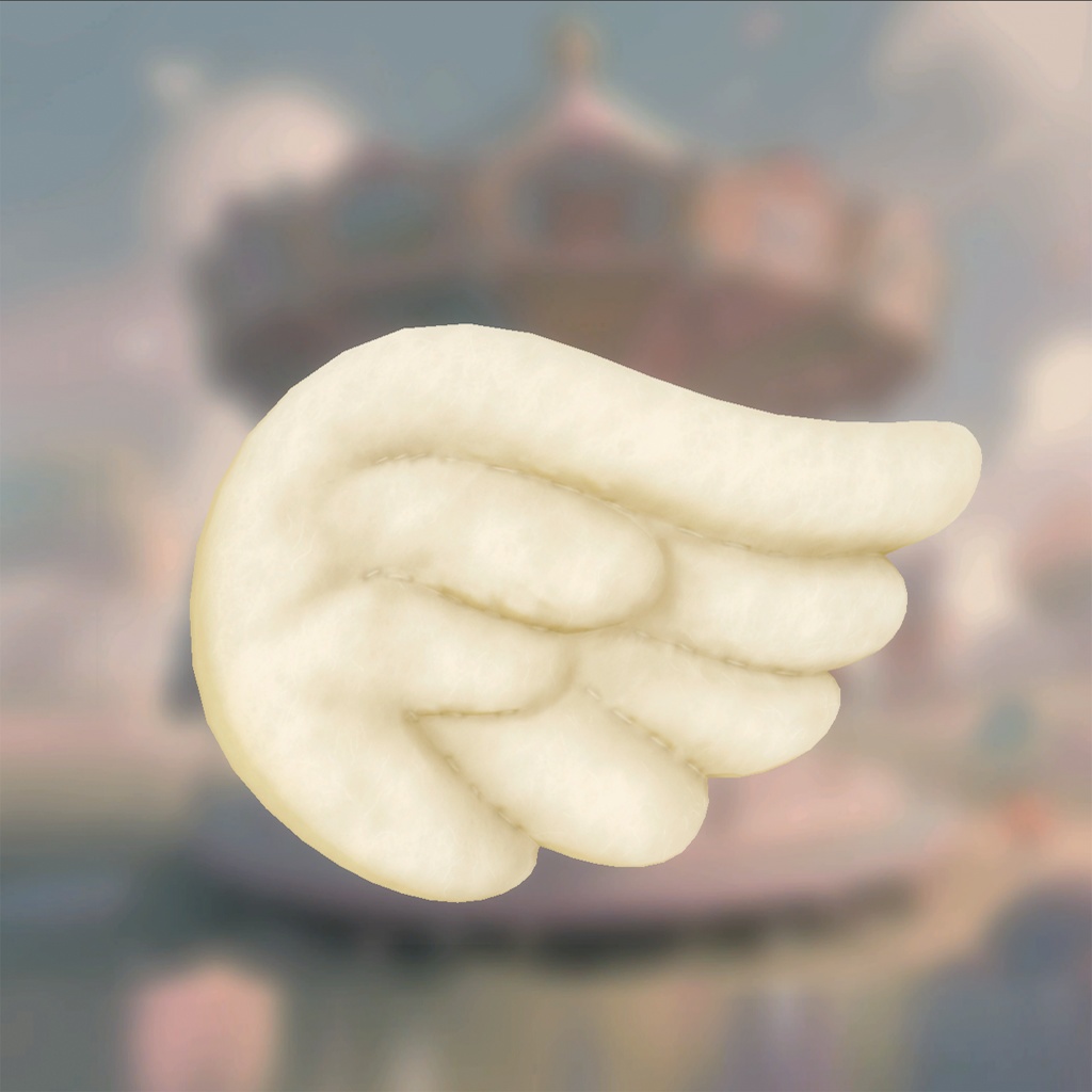 【オリジナル3Dモデル】ふわもこ天使の羽 Fluffiel Wings