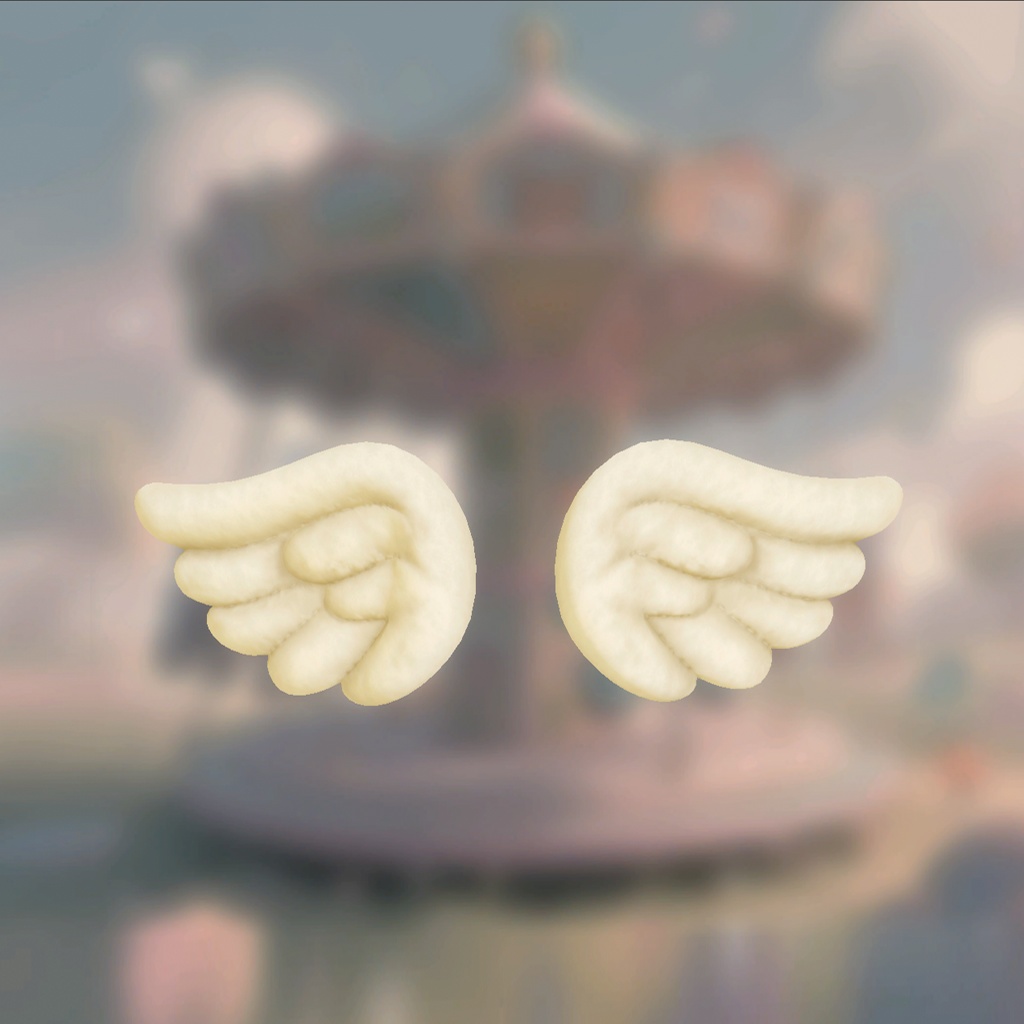 【オリジナル3Dモデル】ふわもこ天使の羽 Fluffiel Wings