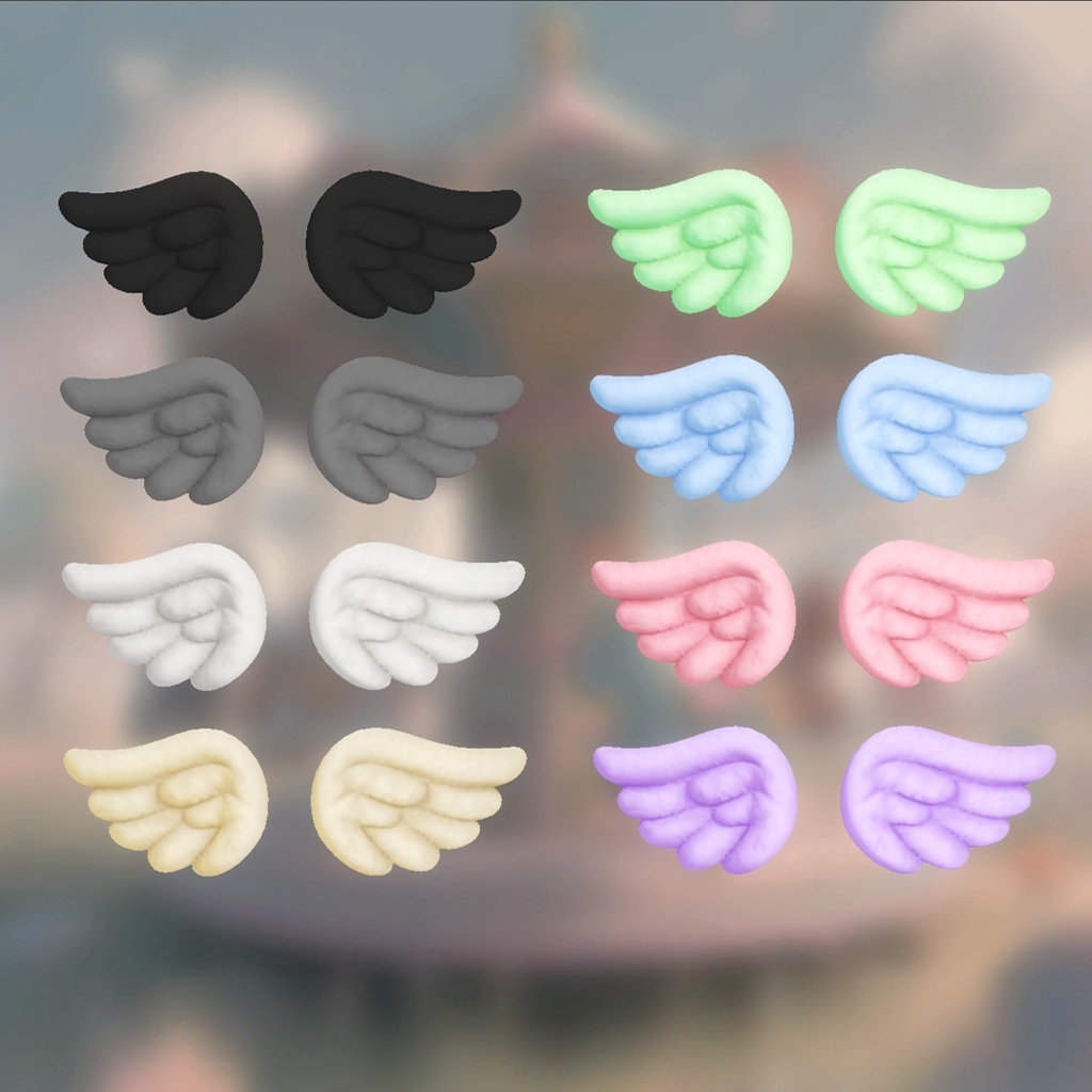 【オリジナル3Dモデル】ふわもこ天使の羽 Fluffiel Wings