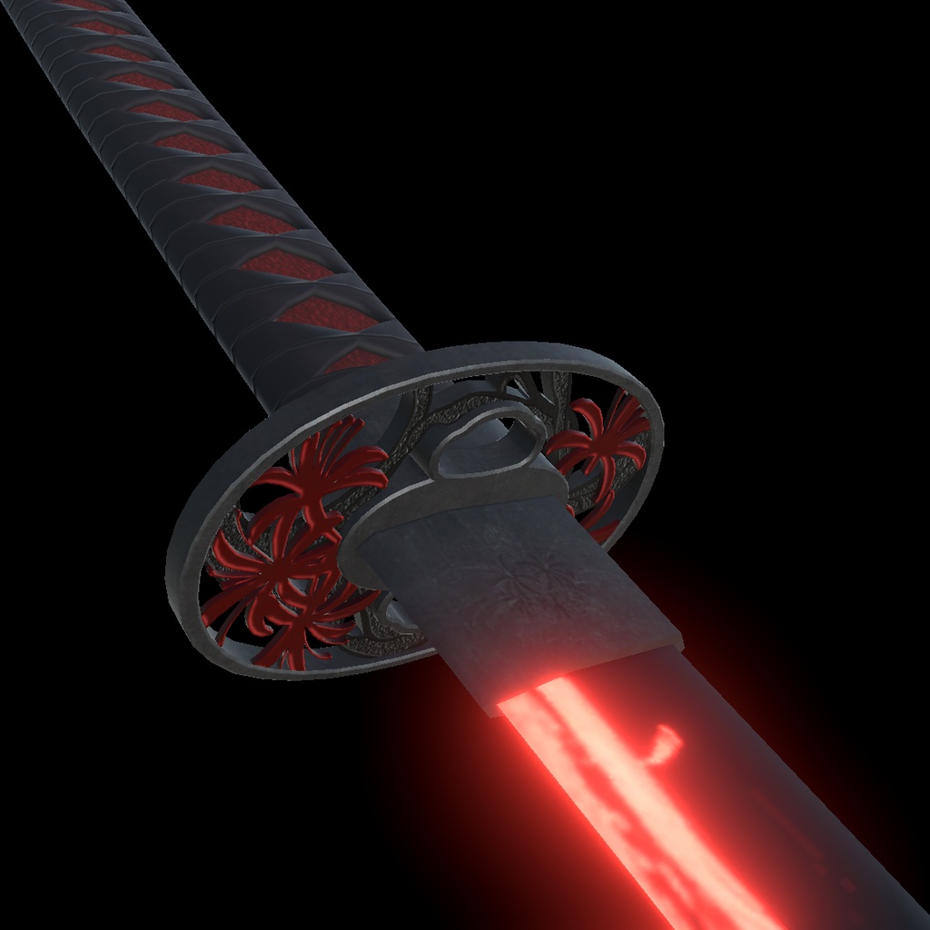 【オリジナル3Dモデル】忌刀・赫啼-Cursed blade Kakumei-