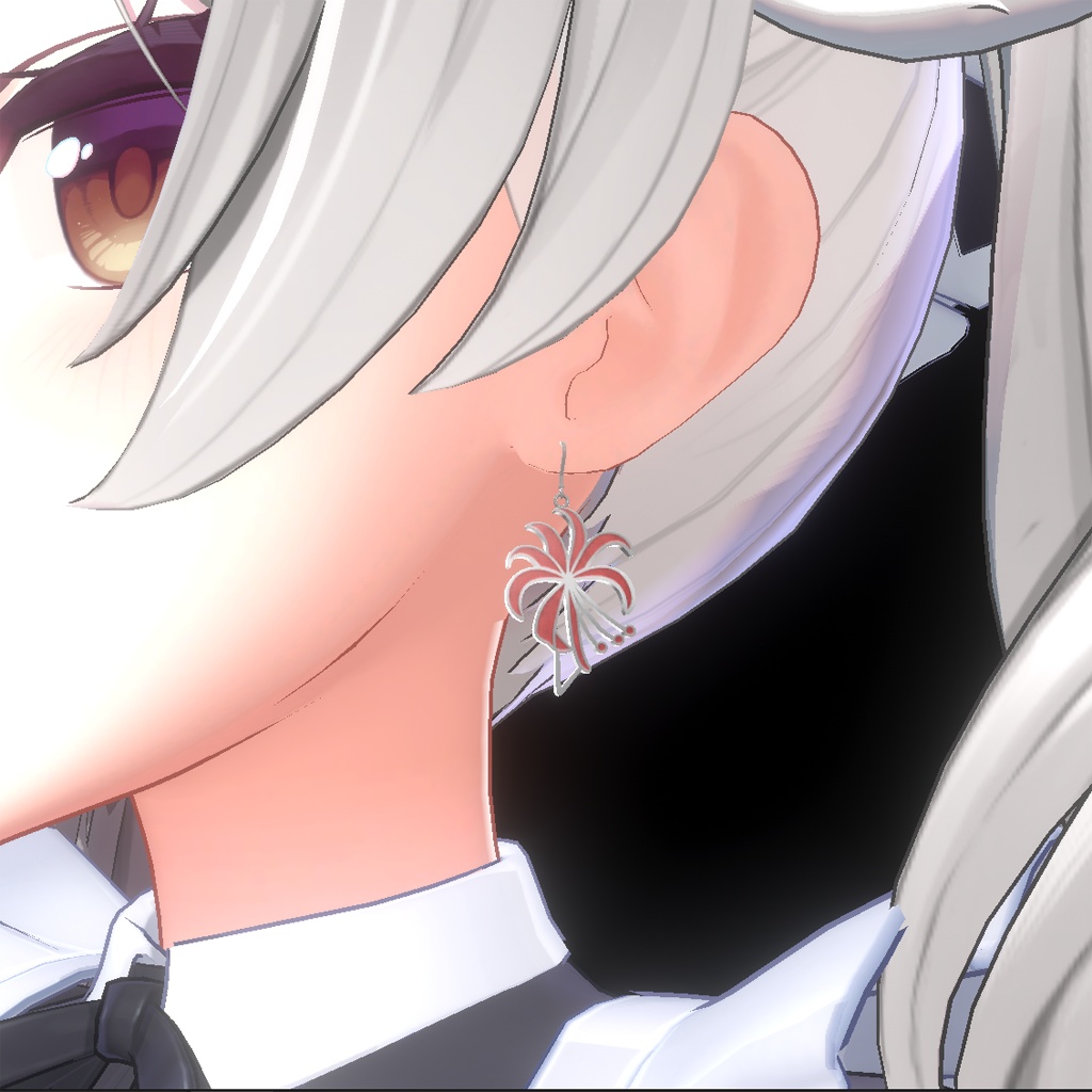 【2色/複数アバター対応】彼岸花の耳飾り・緋華 -HIBANA-