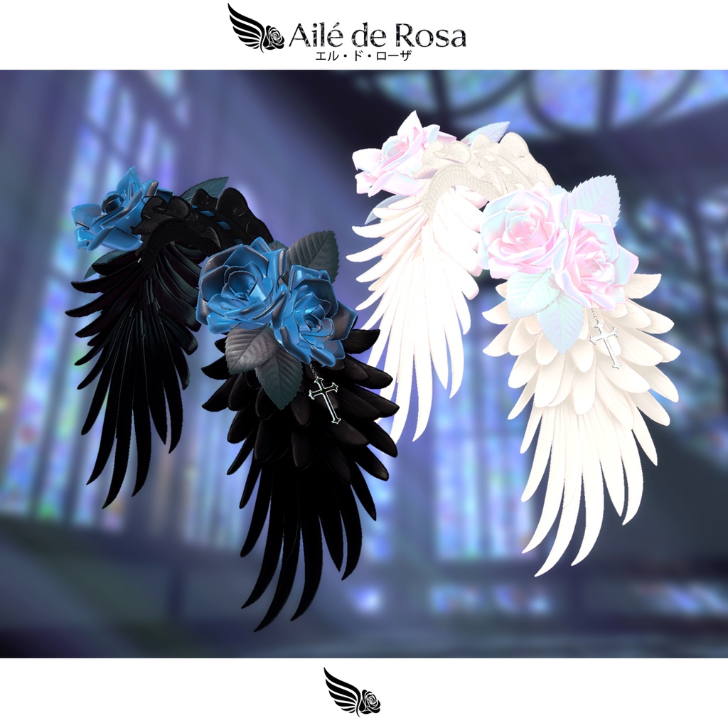 【翼薔薇ヘッドドレス】Aile de Rosa