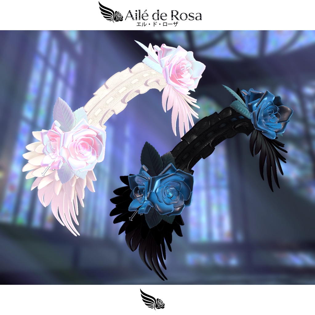 【翼薔薇ヘッドドレス】Aile de Rosa