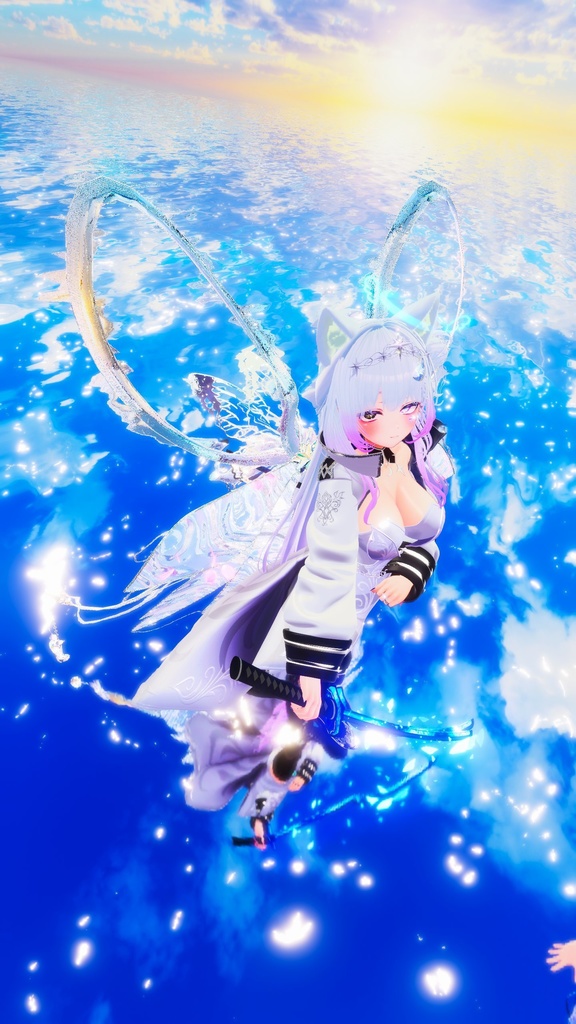 【抜刀ギミック搭載・MA対応】静謐の蒼瑪刀-Serenity's Blue Agate Blade-