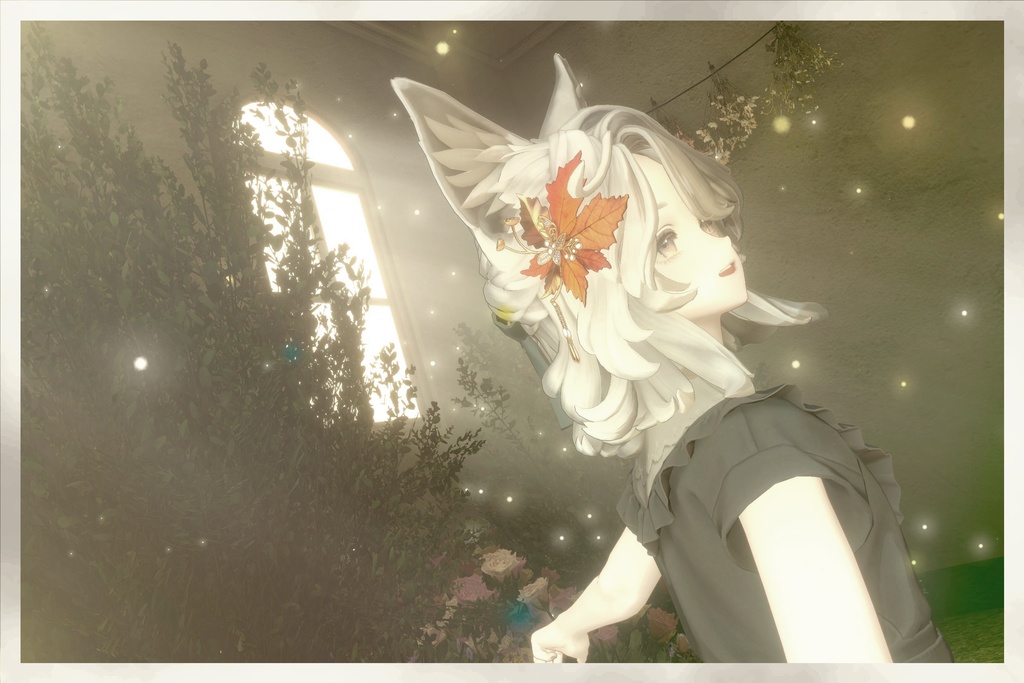 【複数アバター対応】紅葉ノかんざし Autumn Leaves Hair Accessory