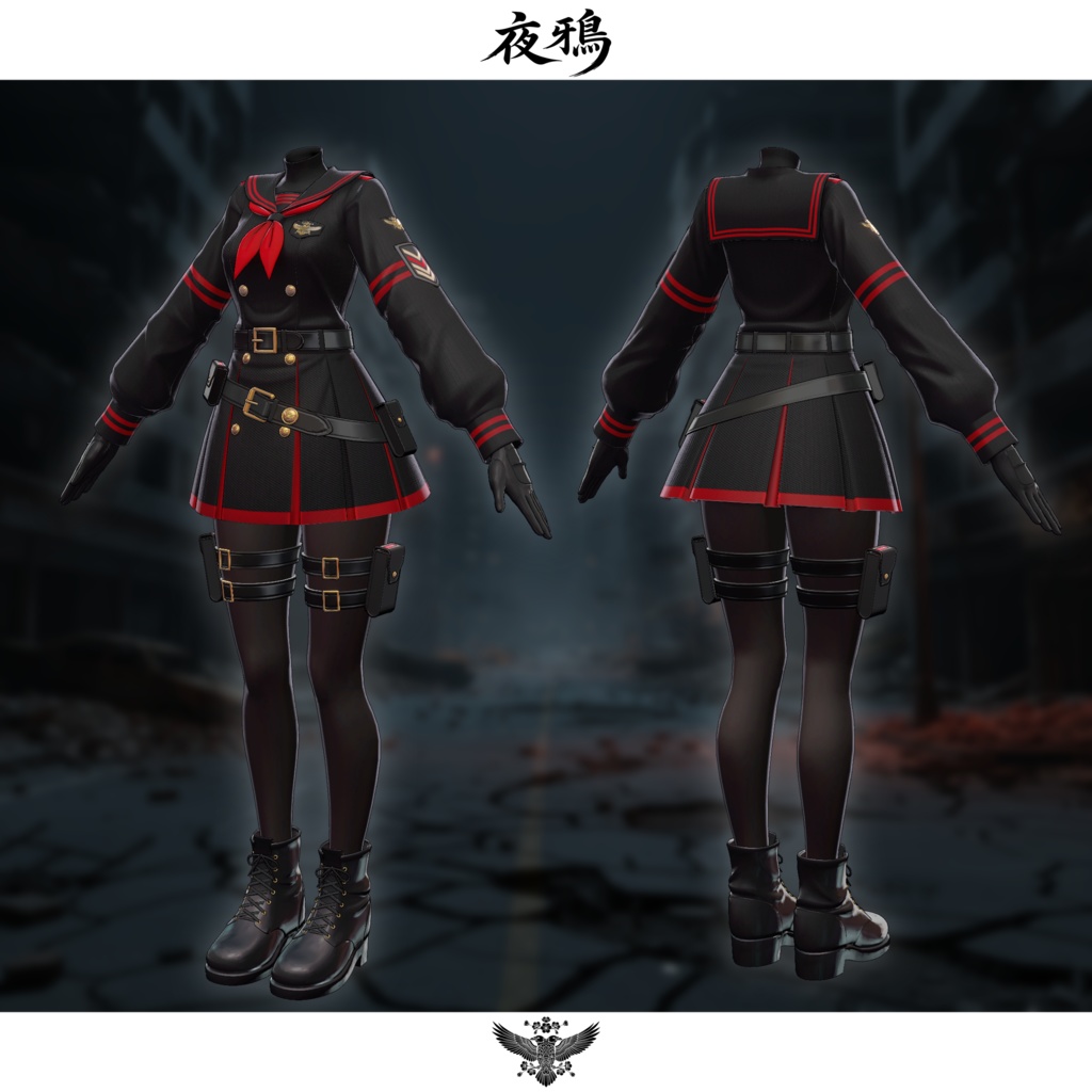 期間限定セール開催中【3D衣装・刀】夜鴉【MA対応・抜刀ギミック搭載】