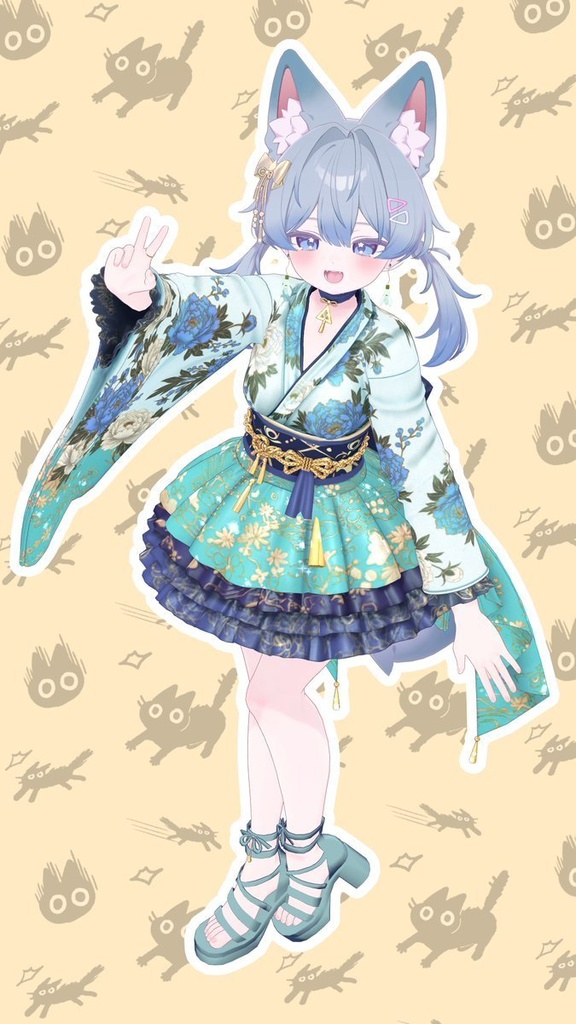 【オリジナル衣装 牡丹春花装】-The peony kimono-【MA対応】