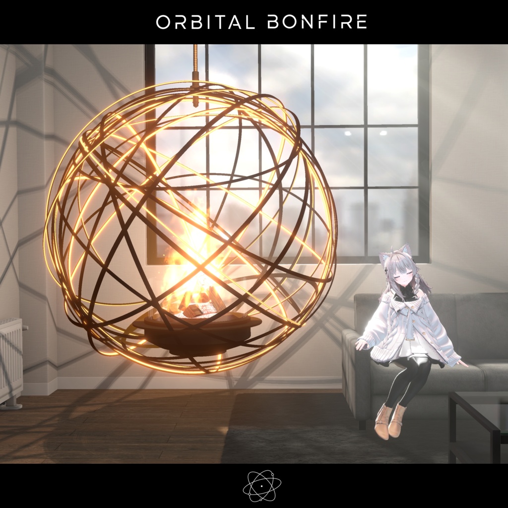 期間限定セール開催中【インテリア焚き火】Orbital Bonfire【オリジナル3Dモデル】