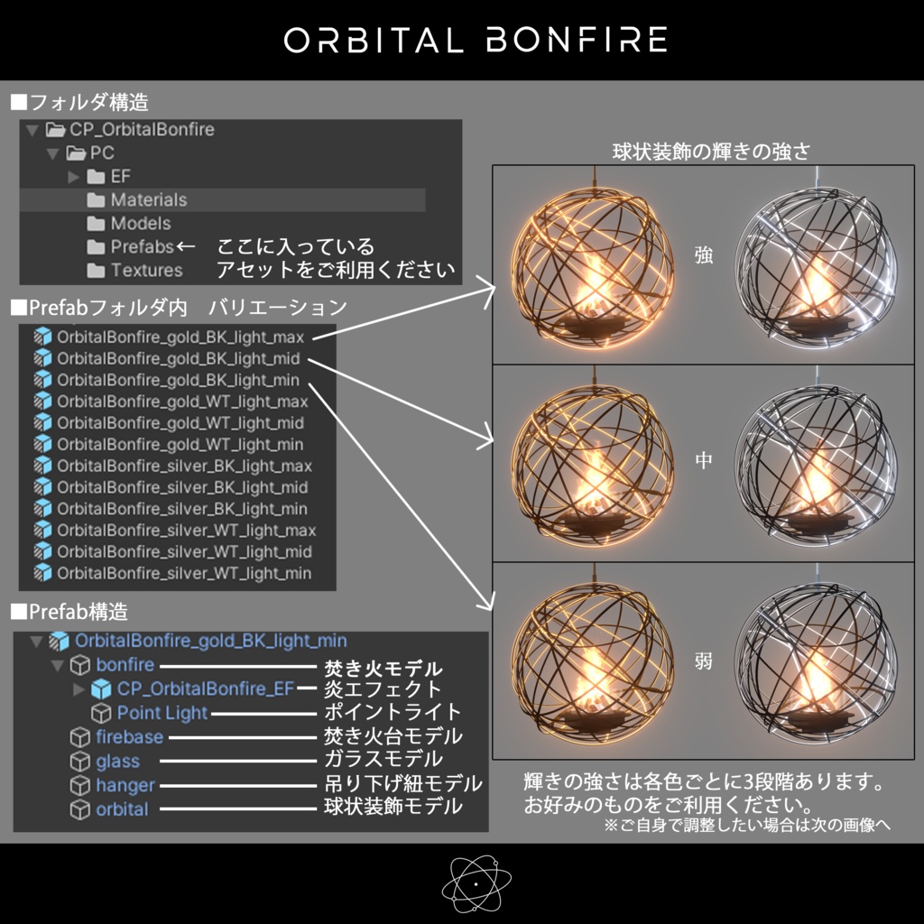期間限定セール開催中【インテリア焚き火】Orbital Bonfire【オリジナル3Dモデル】