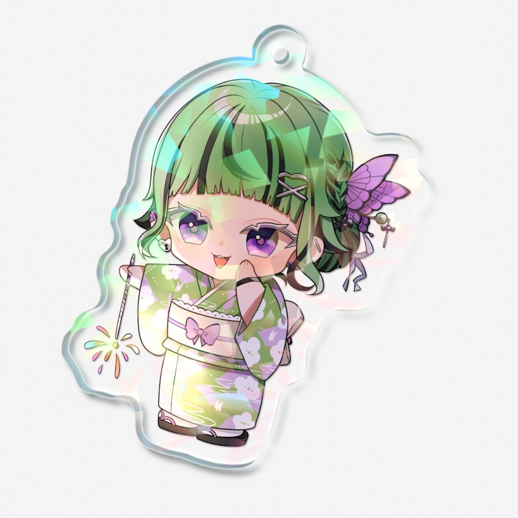 【夏グッズ】花火を楽しむニトチャンのアクキー