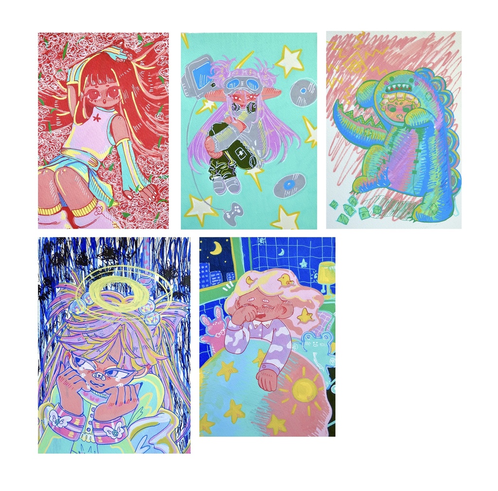 画集風ステッカー