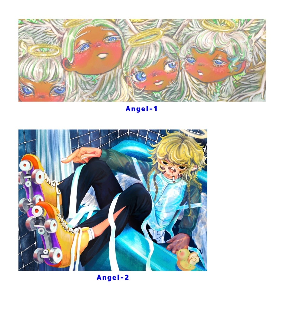 天使ステッカー