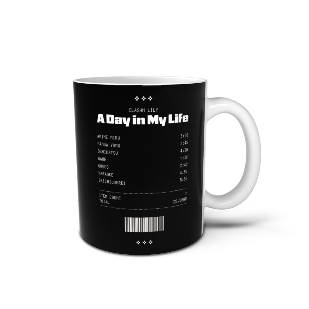 マグカップ【A Day in My Life ~私の1日~_black】