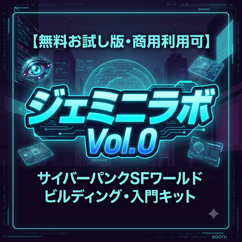 【無料お試し版・商用利用可】サイバーパンクSFワールドビルディング・入門キット Vol.0【ジェミニラボ】
