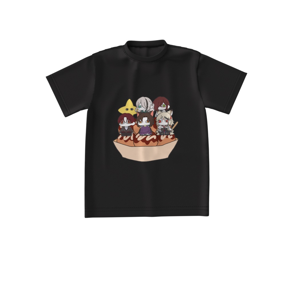 なにともビッグプリントTシャツ 黒