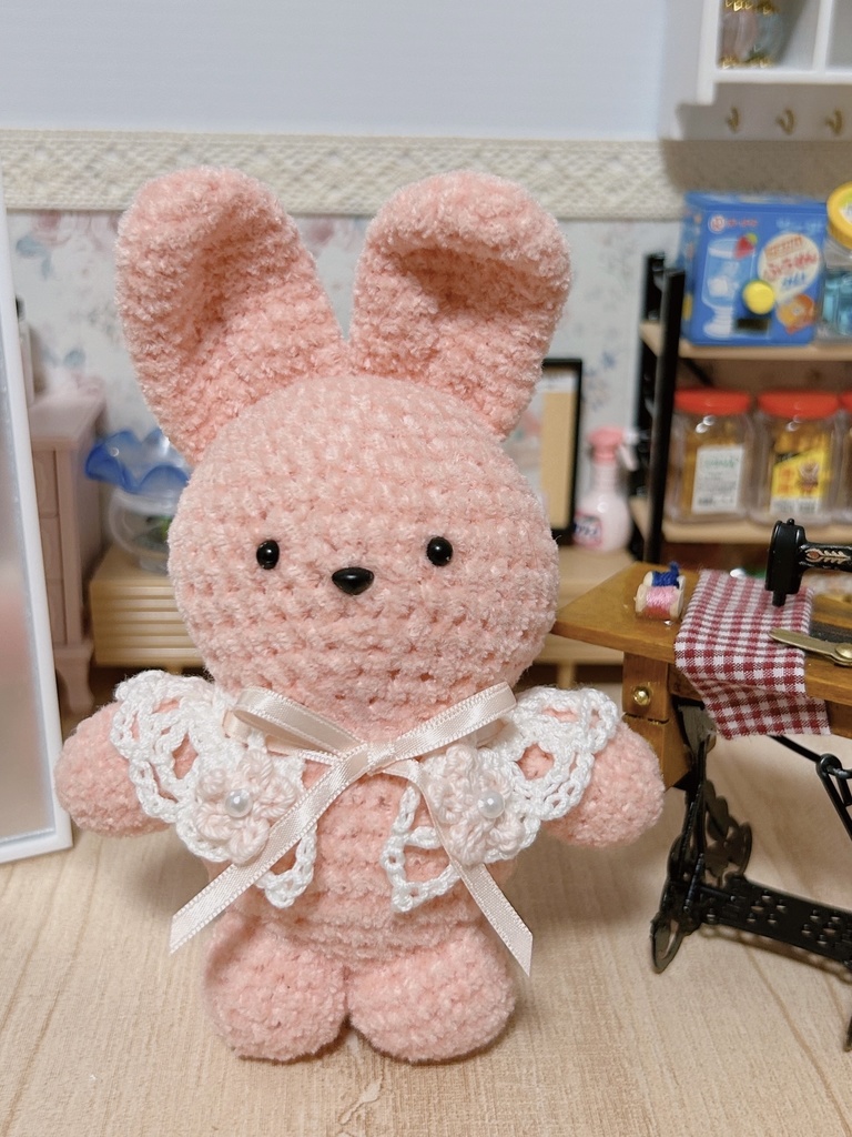 ハシゴレース風蝶々付け襟🦋✨️（ピンク）