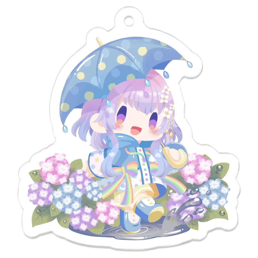 紫陽花アンヌ　傘×紫陽花アクキー