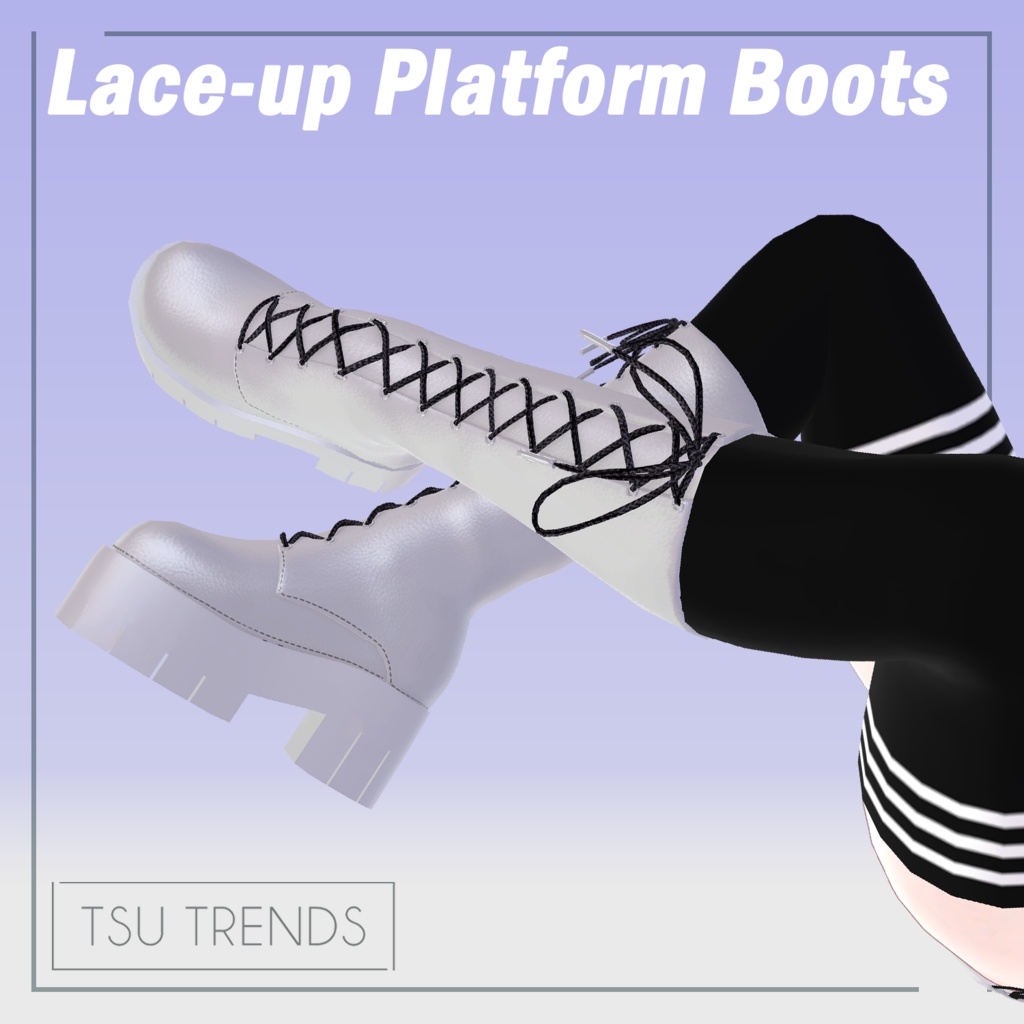 【9アバター対応】- Lace-up Platform Boots