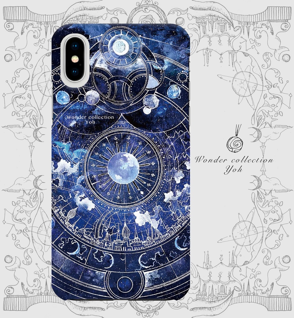 iPhoneハードケース 月時計の魔法