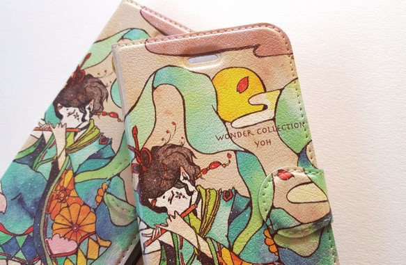 風神雷神iphoneケース手帳型