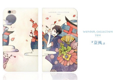 夏風iPhoneケース手帳型