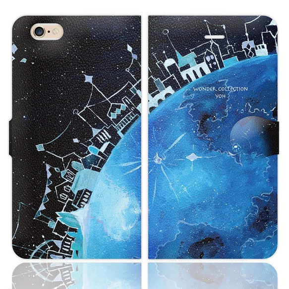 地球の街 iPhoneケース手帳型