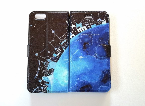 地球の街 iPhoneケース手帳型