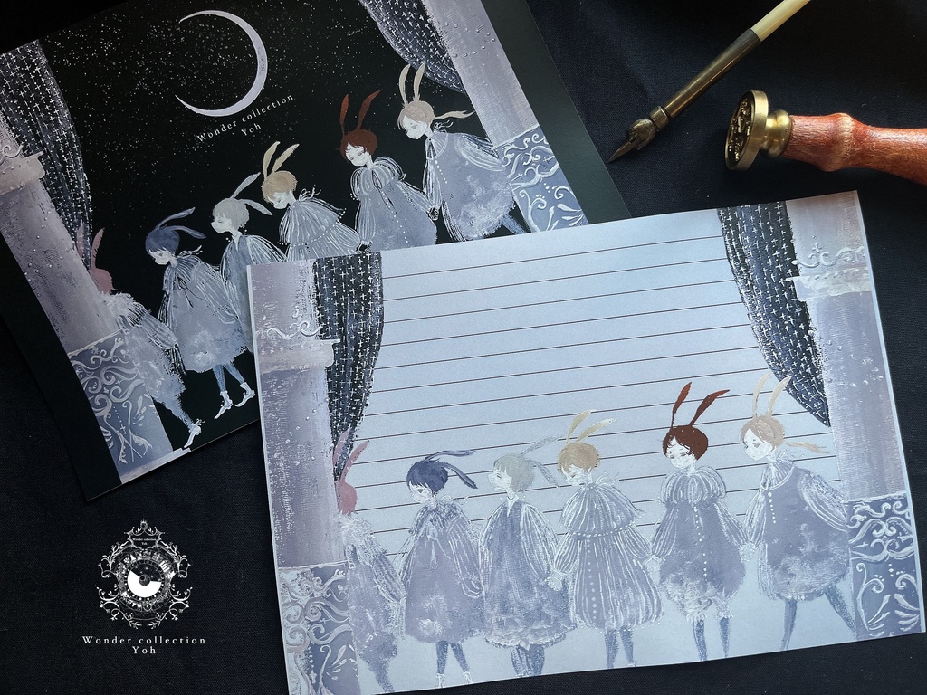 ♦︎レターセット♦︎月うさぎの少年達