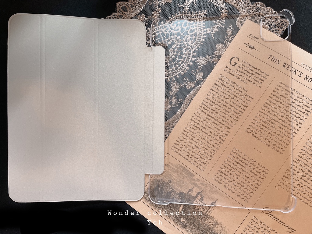 【-Dragon moon-】手帳型iPadケース(片面印刷/カメラ穴あり)