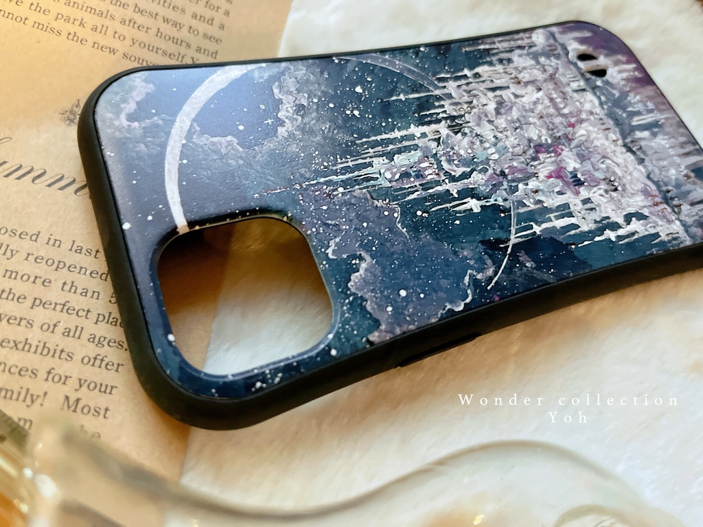 【衝撃に強いグリップケース】iPhoneケース 〈Moon night〉