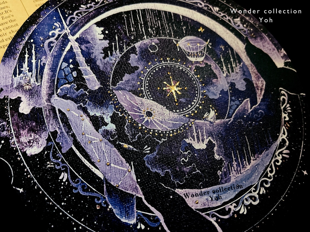 【-Midnight mirage-】複製キャンバス 円形20cm