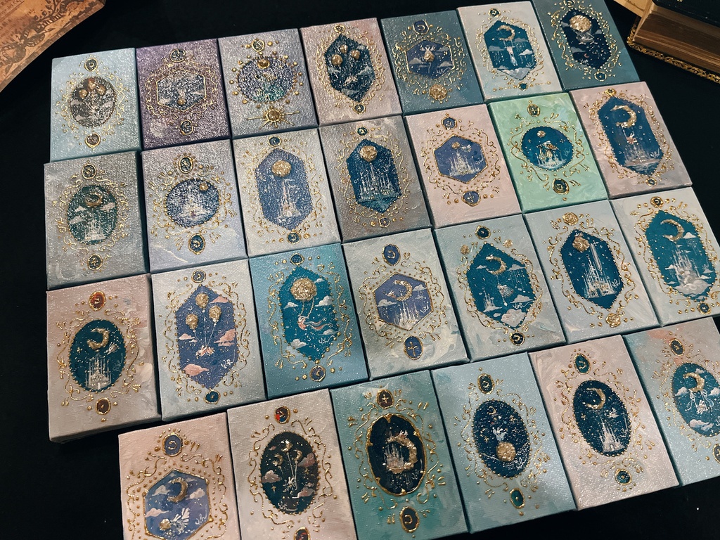 【原画】-縦長ミニキャンバス-