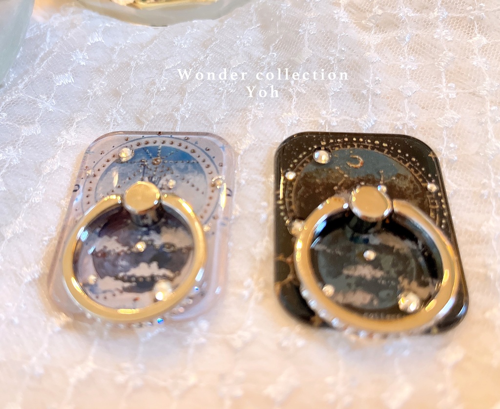 スマホリング(クリスタル)♢〈太陽の聖光〉〈月の聖光〉