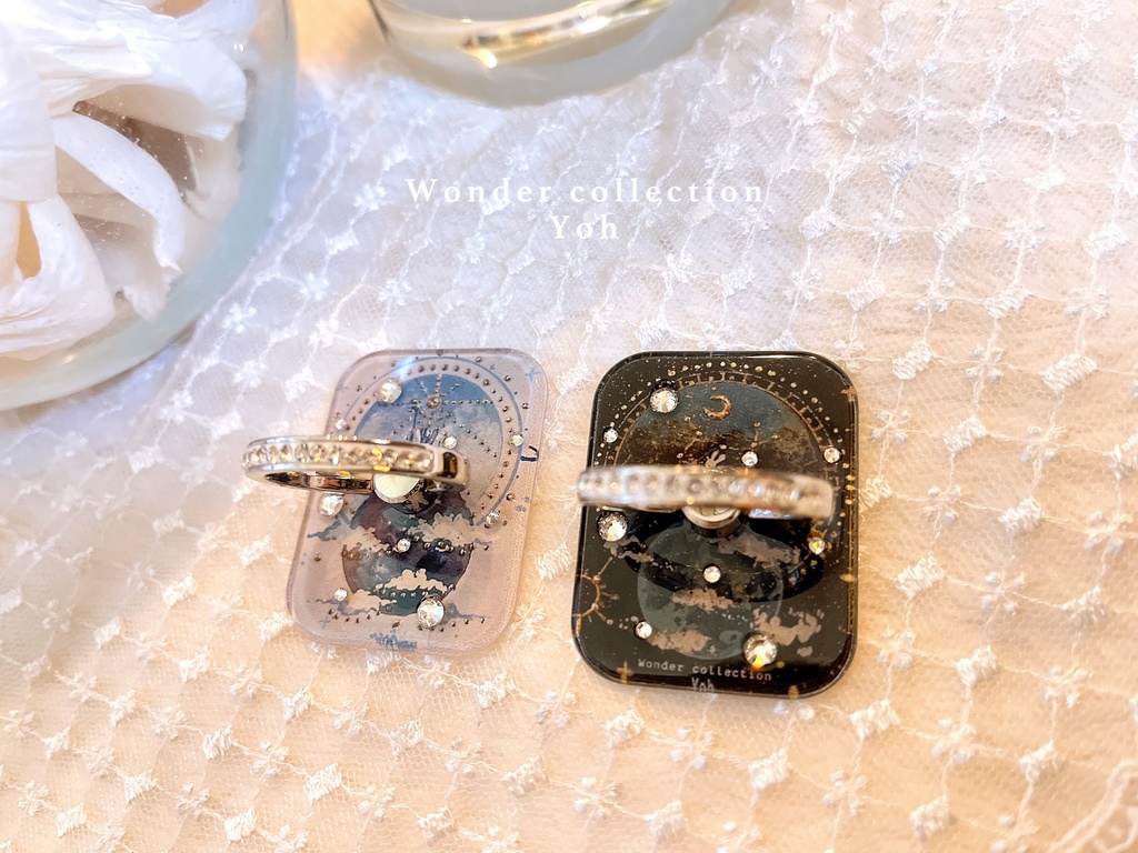 スマホリング(クリスタル)♢〈太陽の聖光〉〈月の聖光〉