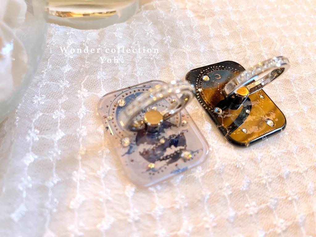 スマホリング(クリスタル)♢〈太陽の聖光〉〈月の聖光〉