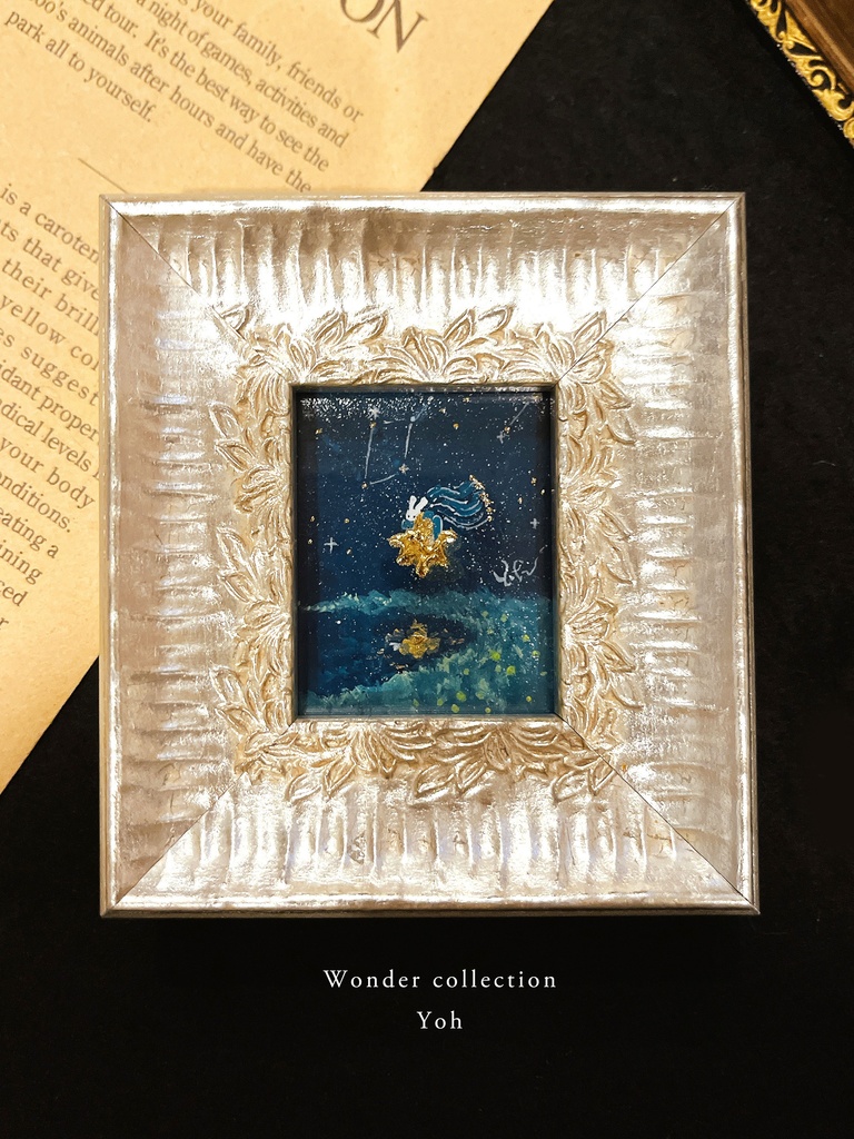 【原画】額入り原画--流れ星捕まえた--