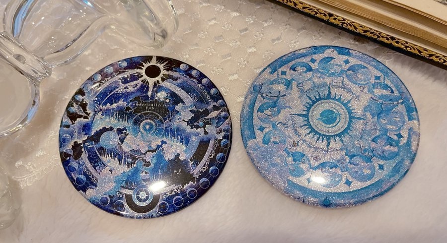 グリッター缶バッジ【--Rêverie étoilée/Radiance céleste--】 -Φ76mm-