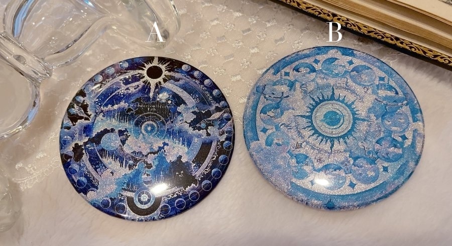 グリッター缶バッジ【--Rêverie étoilée/Radiance céleste--】 -Φ76mm-