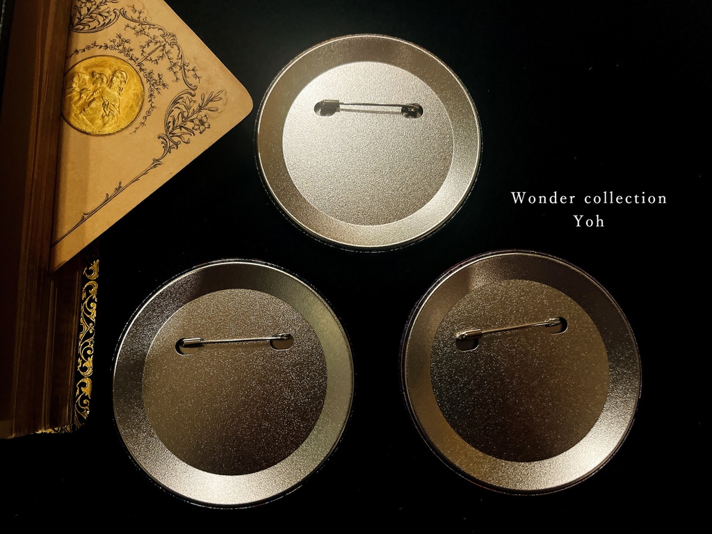 グリッター缶バッジ【--星の街/月の街/太陽の街--】 -Φ76mm-