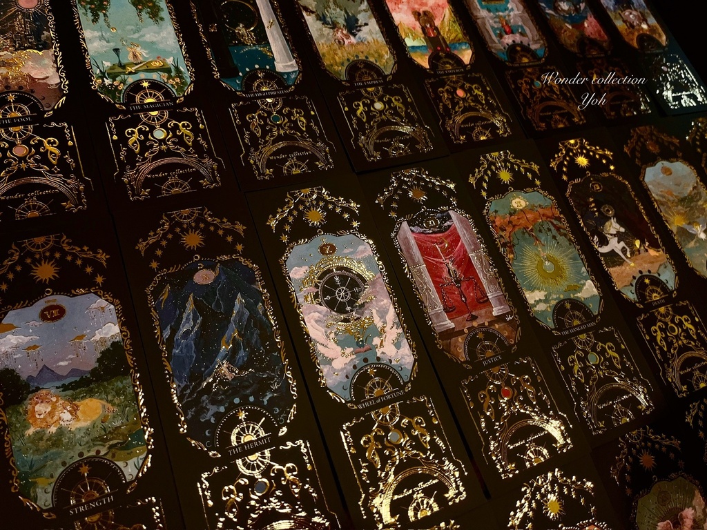 NEW 【タロットデザイン♢厚盛箔チケット風カード22枚セット】