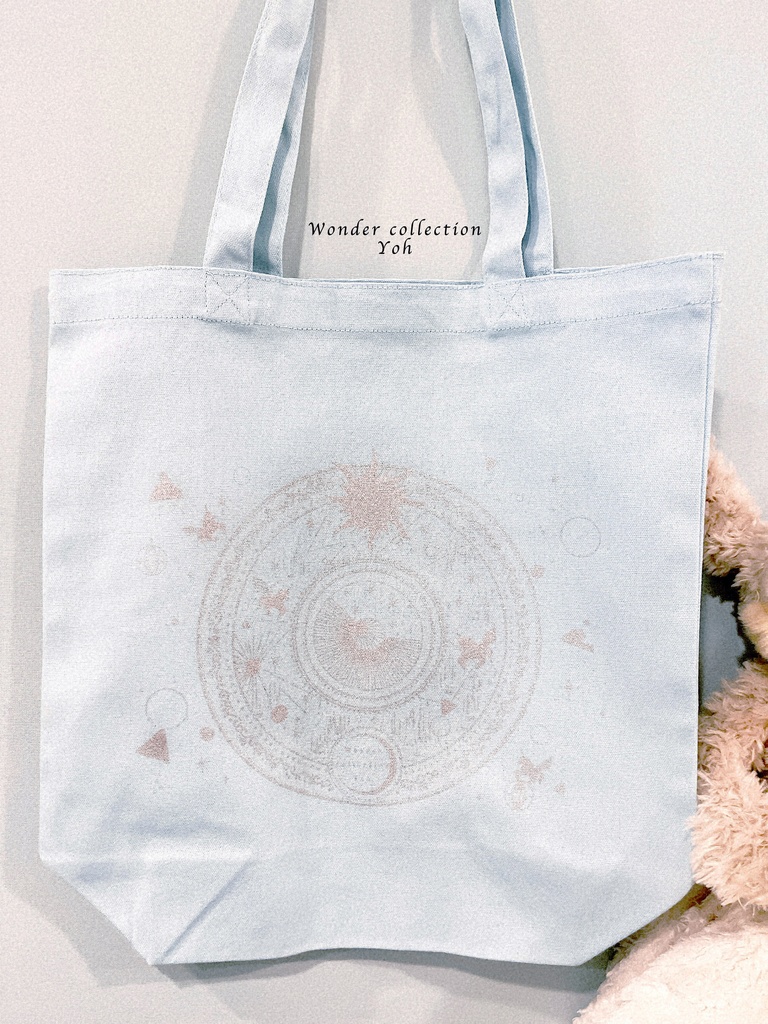 ♢トートバッグ〈ブラック/ライトブルー〉