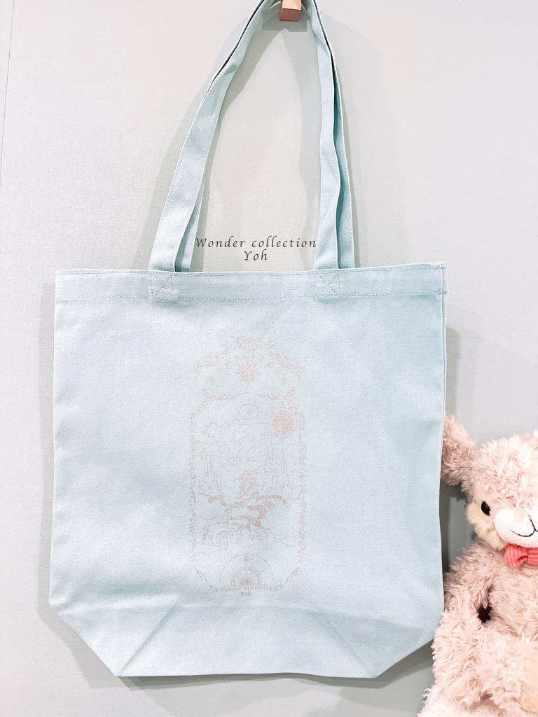 ♢トートバッグ〈ブラック/ライトブルー〉